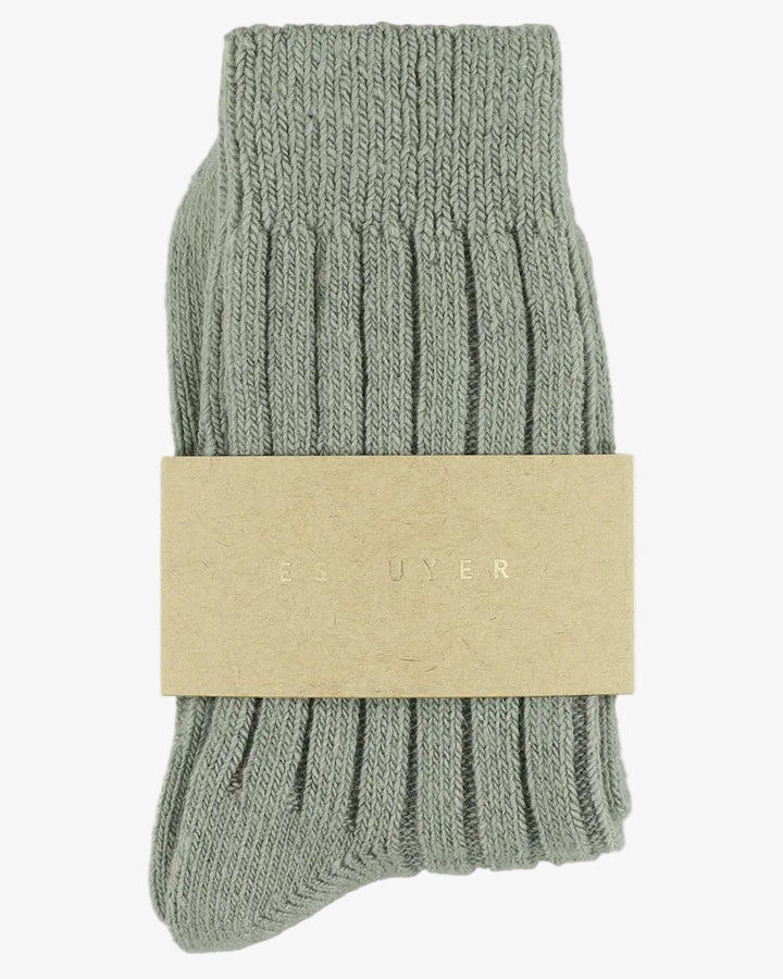 Escuyer Cashmere Crew Socks Light Green