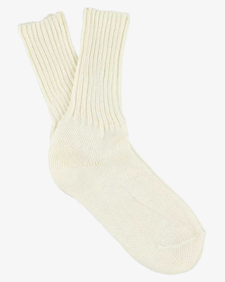 エスクイエ クルーソックス オフホワイト