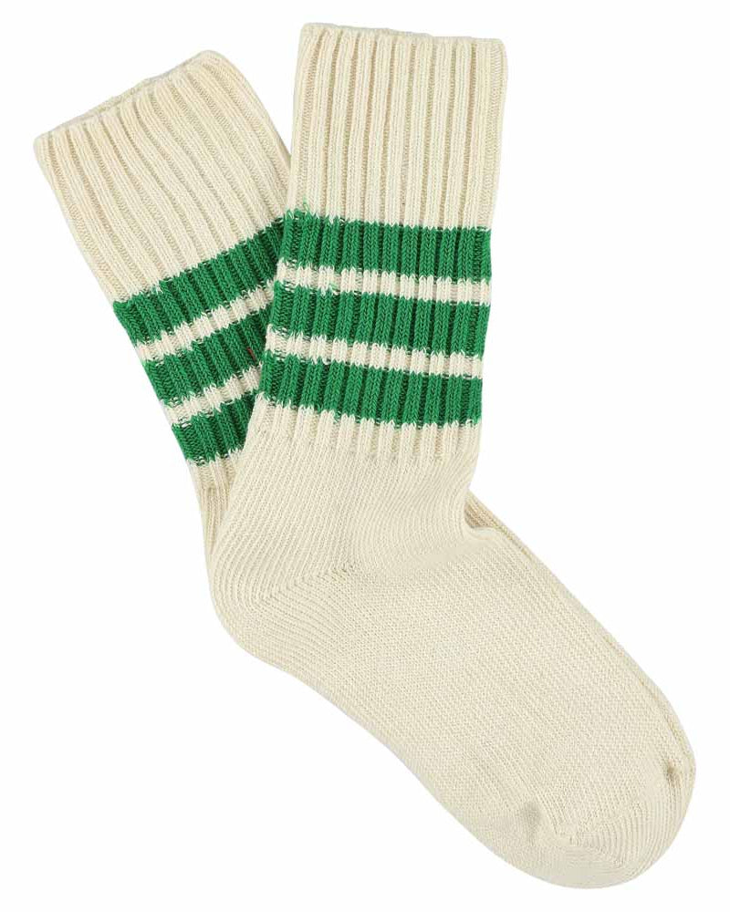 Crew Stripes Sock Ecru/Green