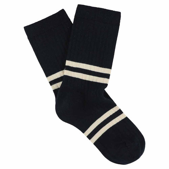 Escuyer Stripes Socks Blue/Ecru