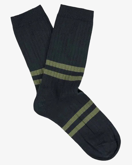Escuyer Stripes Socks Off Blue / Olive