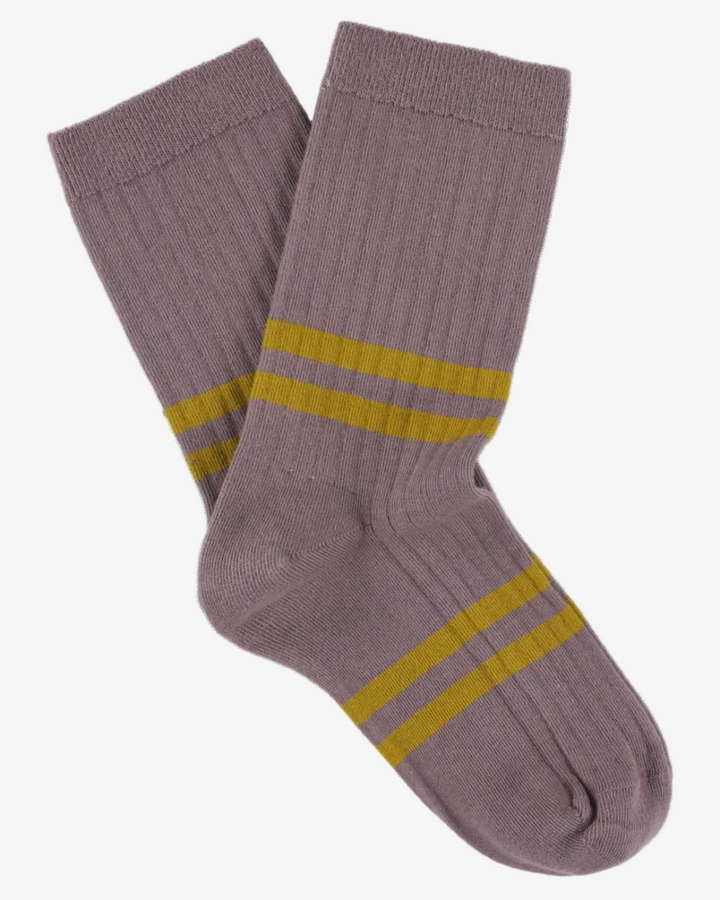Escuyer Stripes Socks Purple / Bronze
