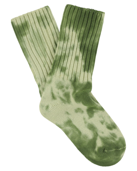 Escuyer Tie Dye Socks Olive