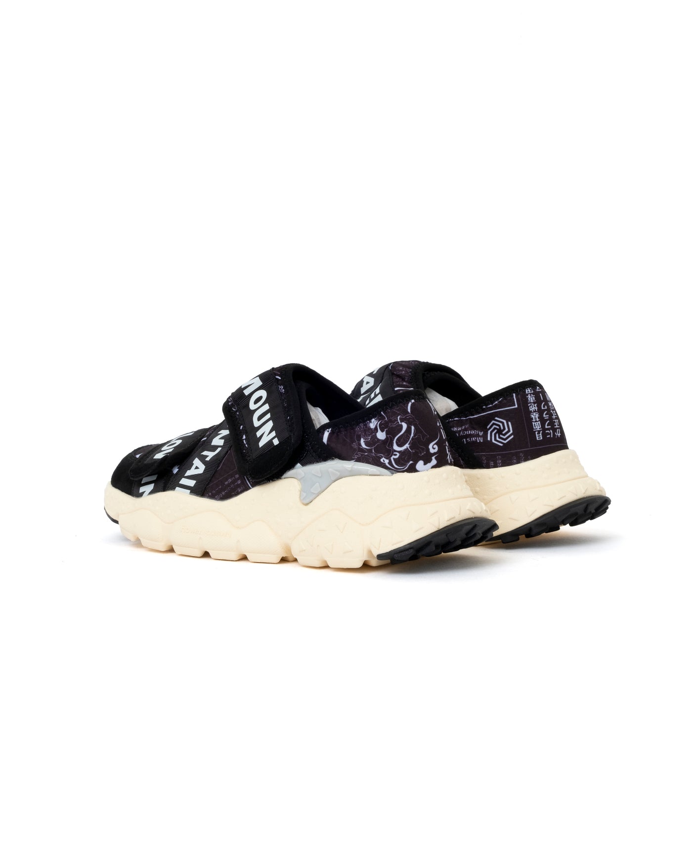 Flower Mountain New Camp Suede/Nylon Newspaper Black/White (Woman)