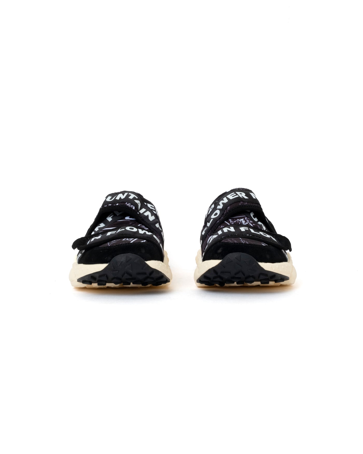 Flower Mountain New Camp Suede/Nylon Newspaper Black/White (Woman)