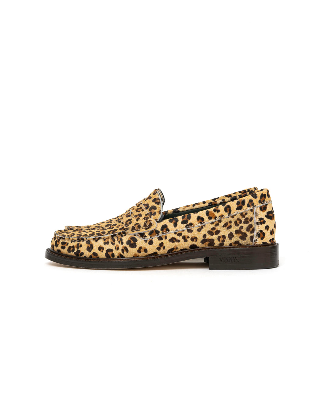Vinny's Yardee Mocassin Loafer Pony Hair Leopard