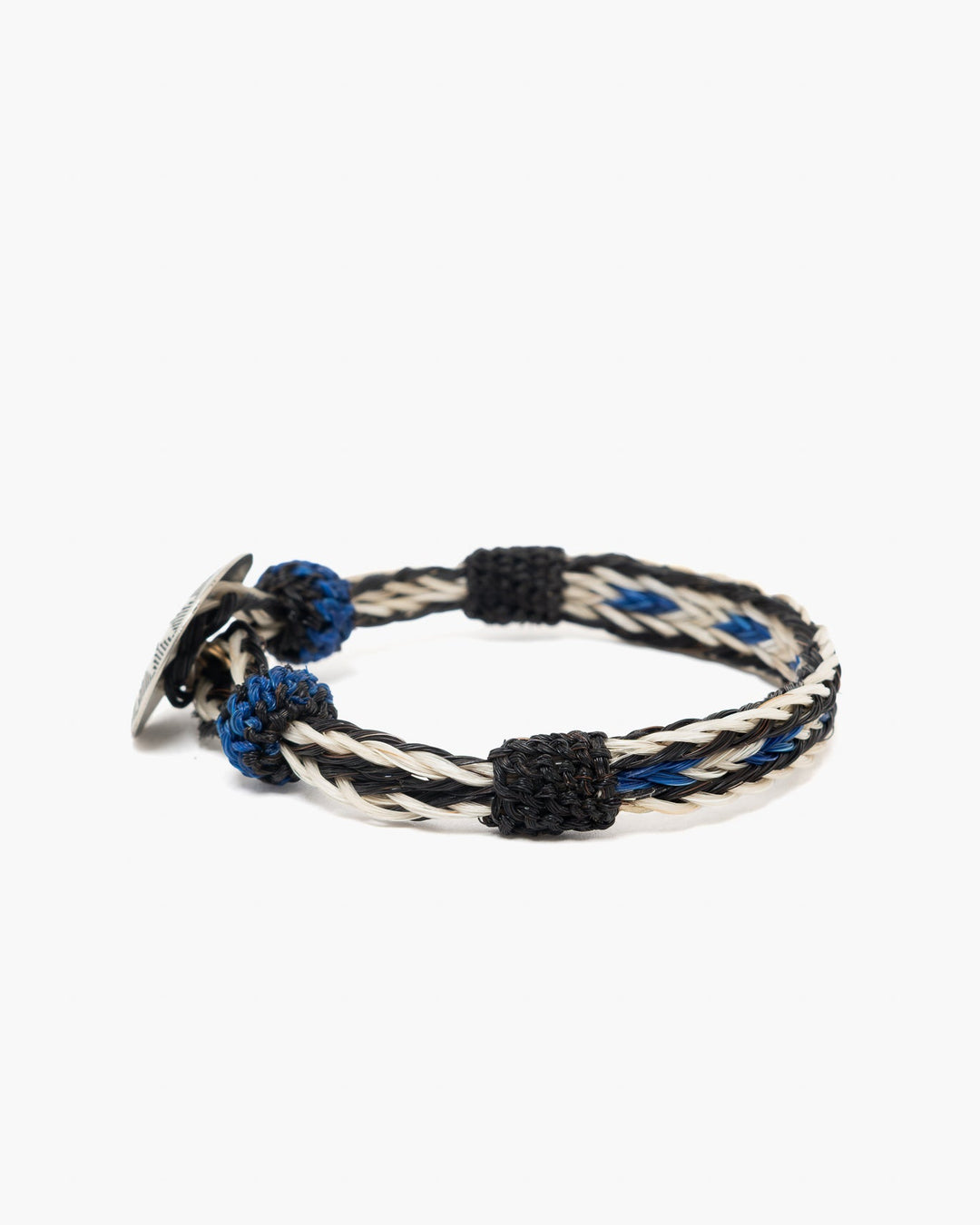 Chamula Concho Bracelet Natural Navy