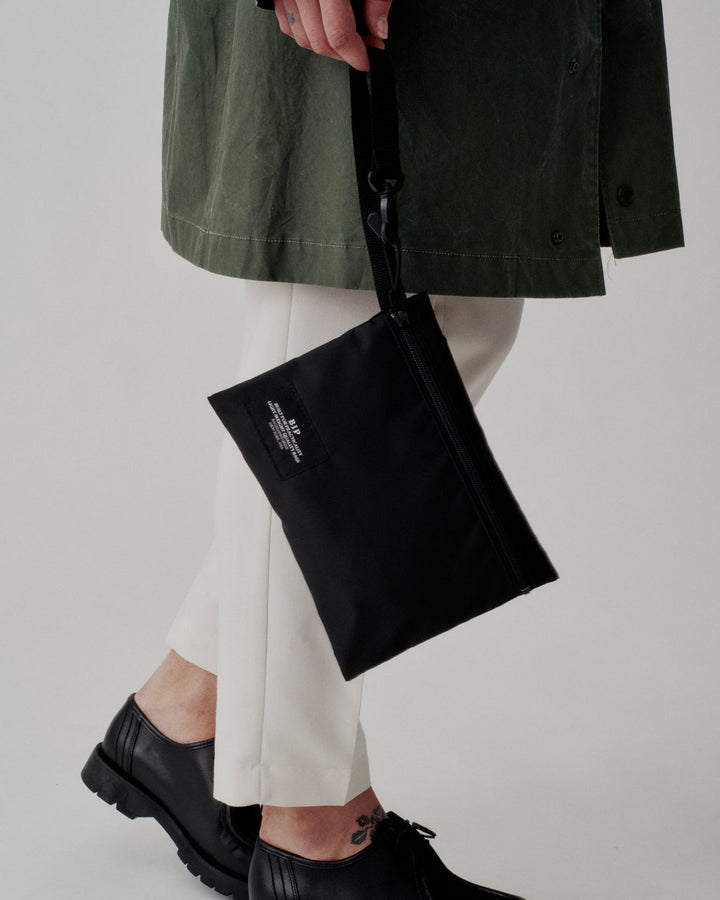 Zipper Pouch Nylon Twill Black
