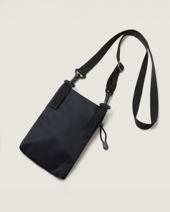 Zipper Shoulder Pouch Poly-Fill Nylon Black