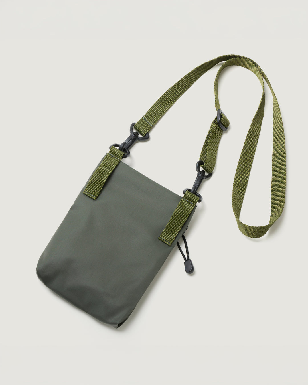 Zipper Shoulder Pouch Poly-Fill Nylon Khaki Green