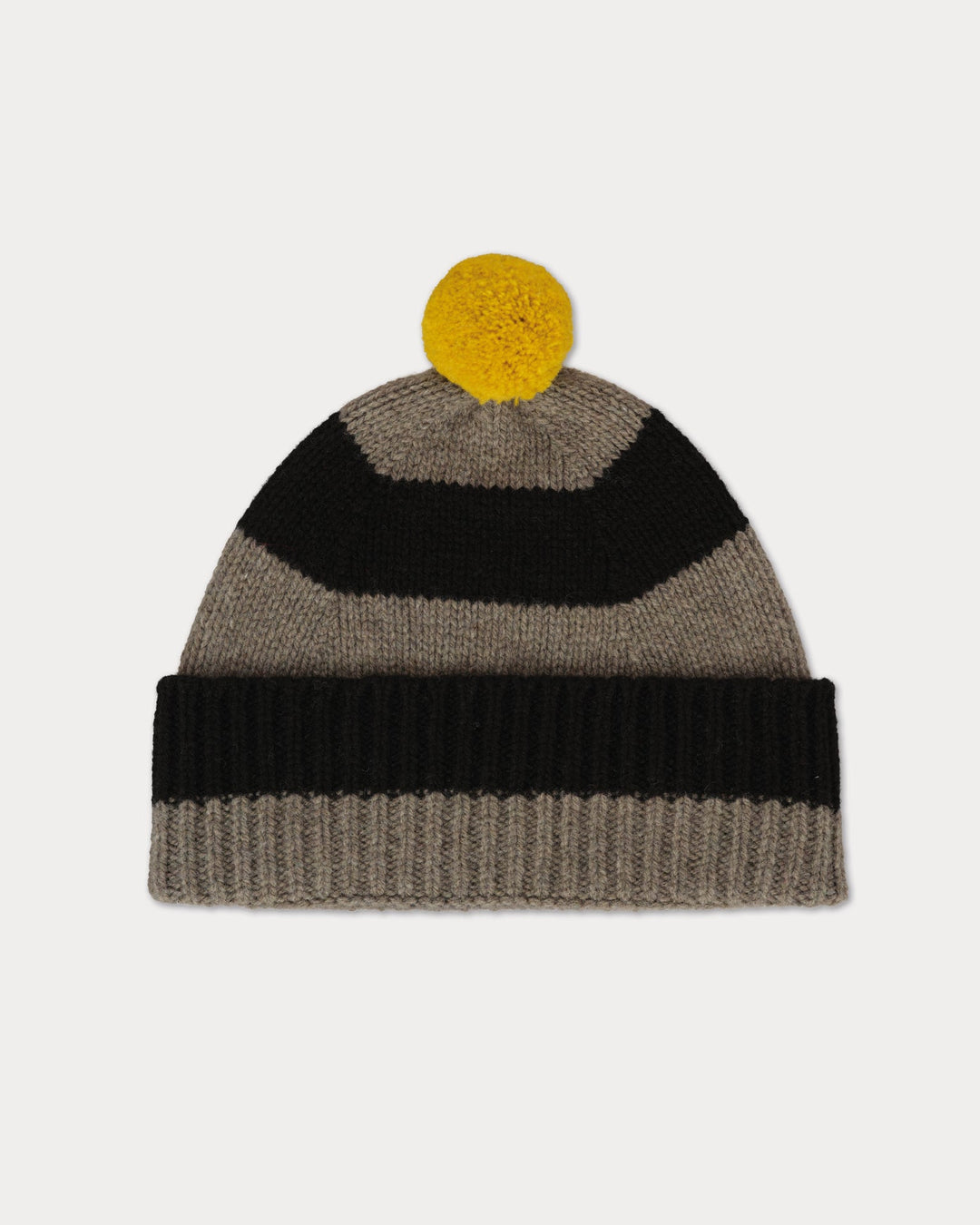 JG Stripe Pompom Hat Orange Moss/Black