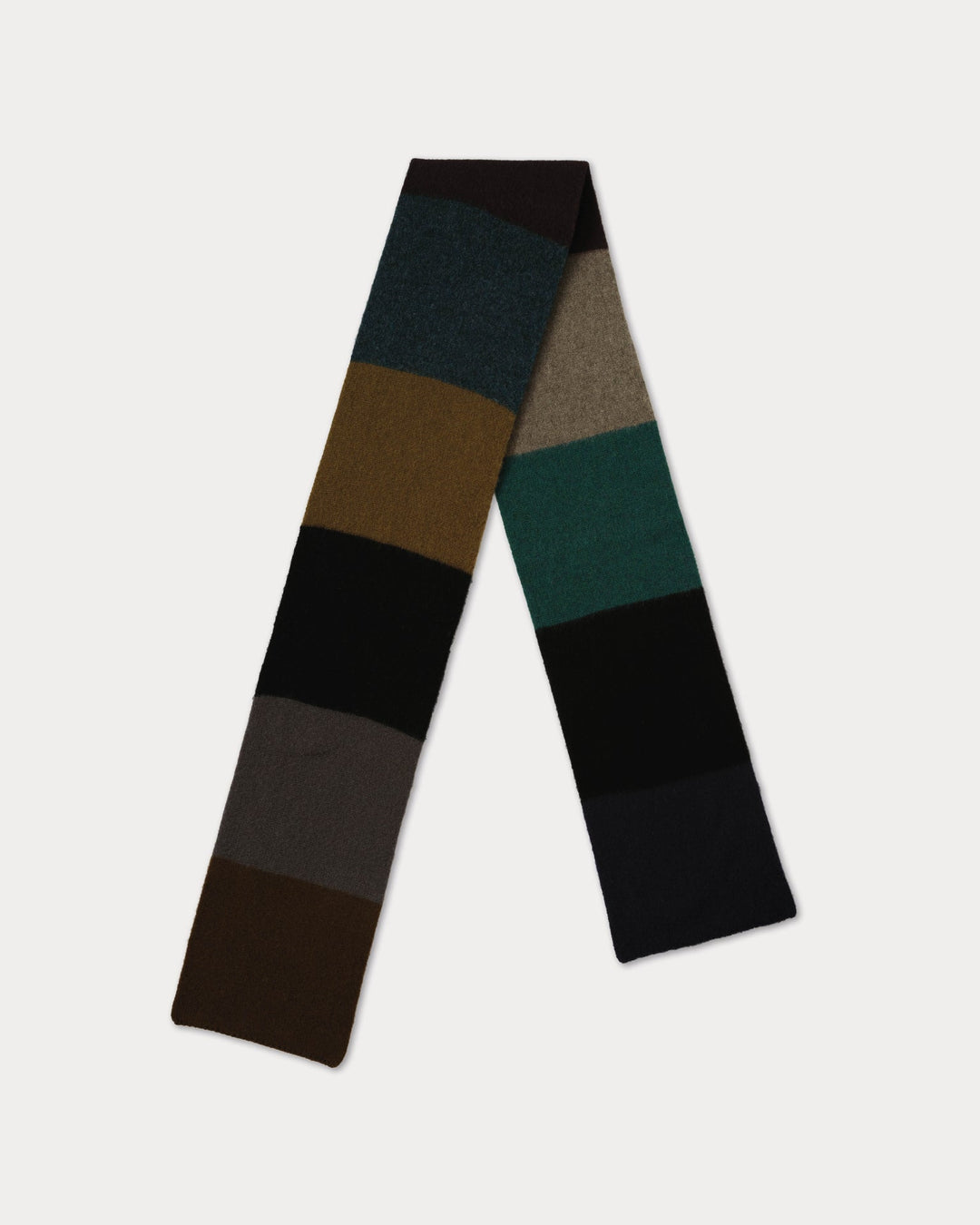 JG Brushed Colourblock Scarf Dark