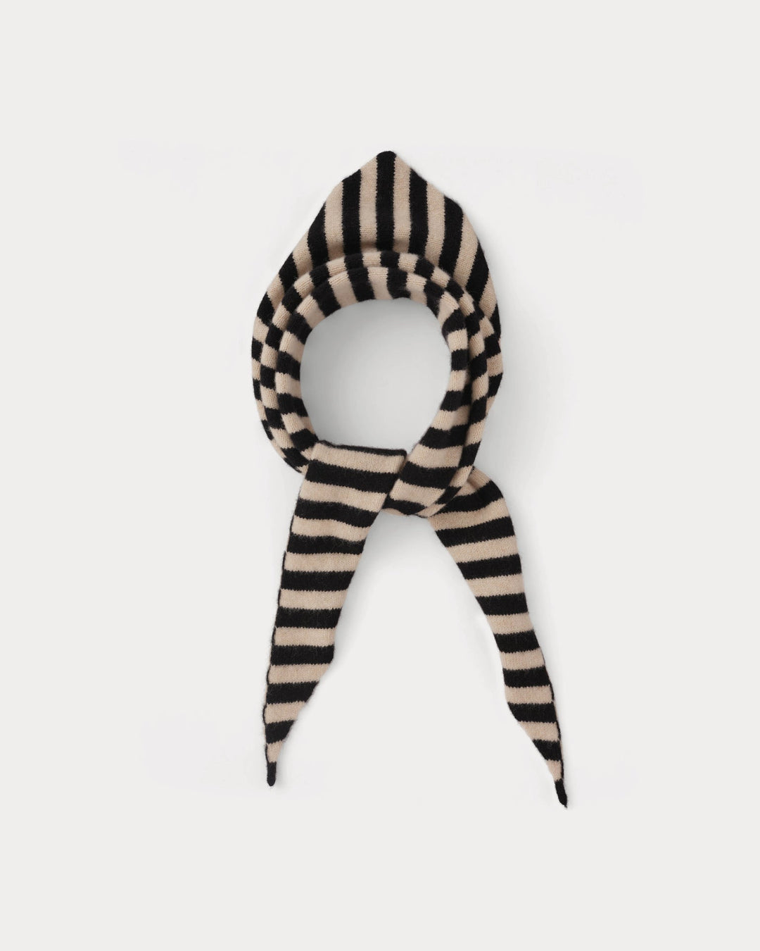 JG Stripe Triangle Neckerchief Black/Oatmeal