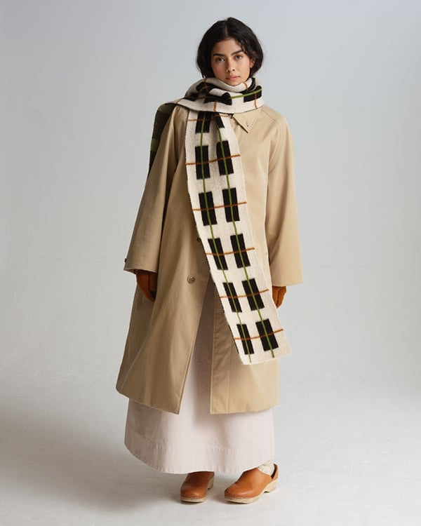 JG ブラッシュドタータン スカーフ オートミール