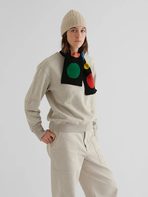 JG Small Multicolour Spot Scarf Black