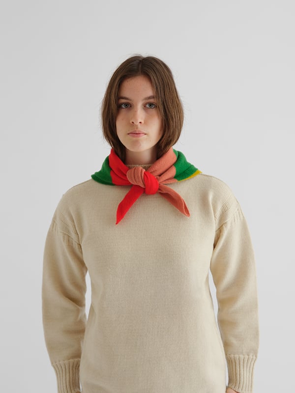 JG Brushed Square Neckerchief Poppy