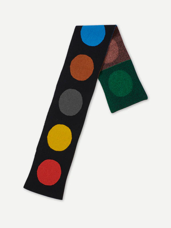 JG Small Multicolour Spot Scarf Black