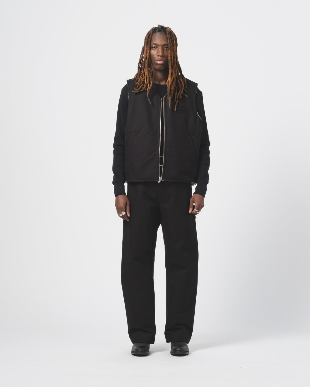 L/S Thermo Waffle T Jersey Black