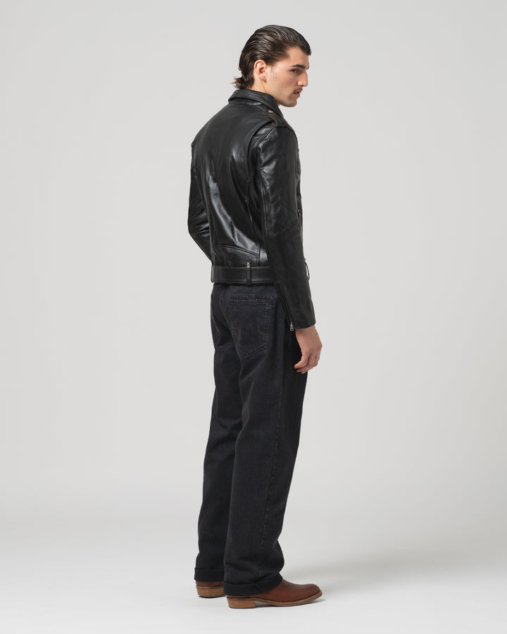 x Shangri-La Heritage Perfecto OFTR Teacore Leather Jacket Black