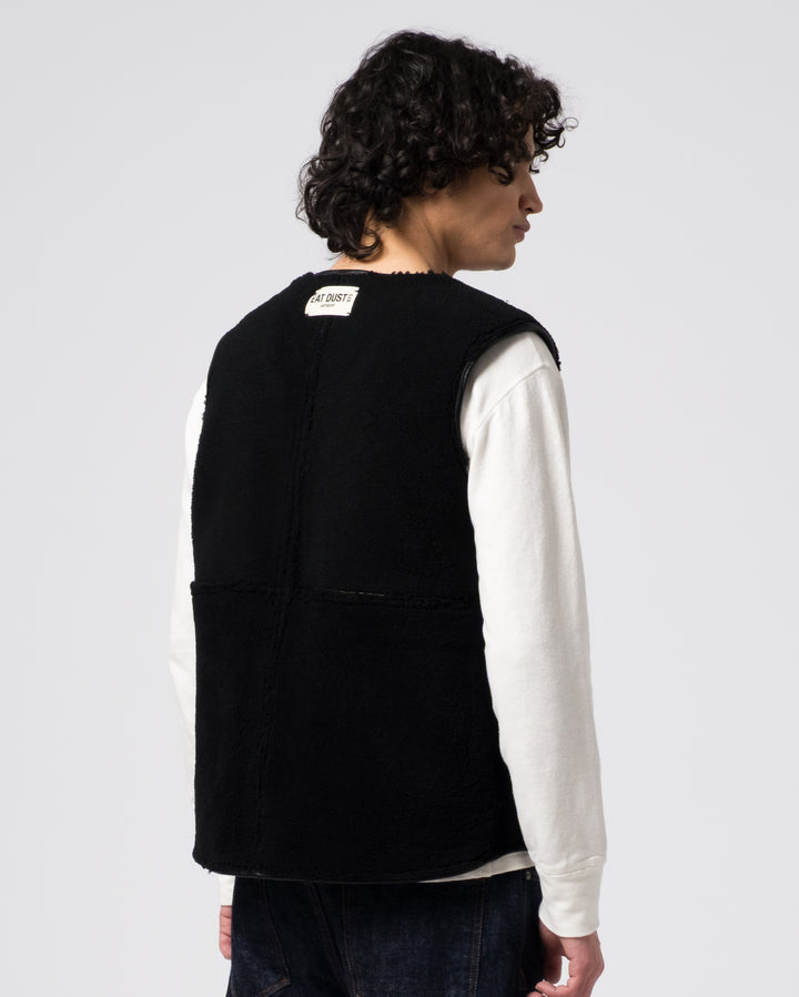 Aviator Vest Shearling Black