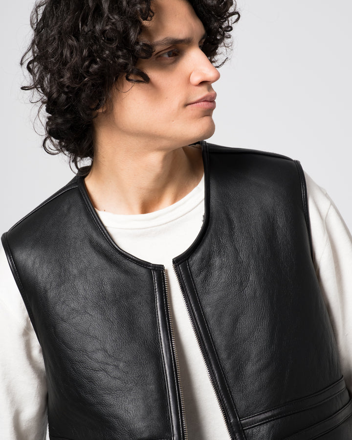 Aviator Vest Shearling Black