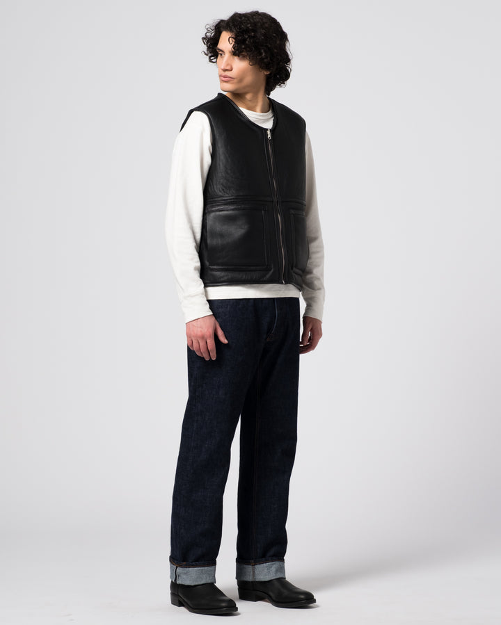 Aviator Vest Shearling Black