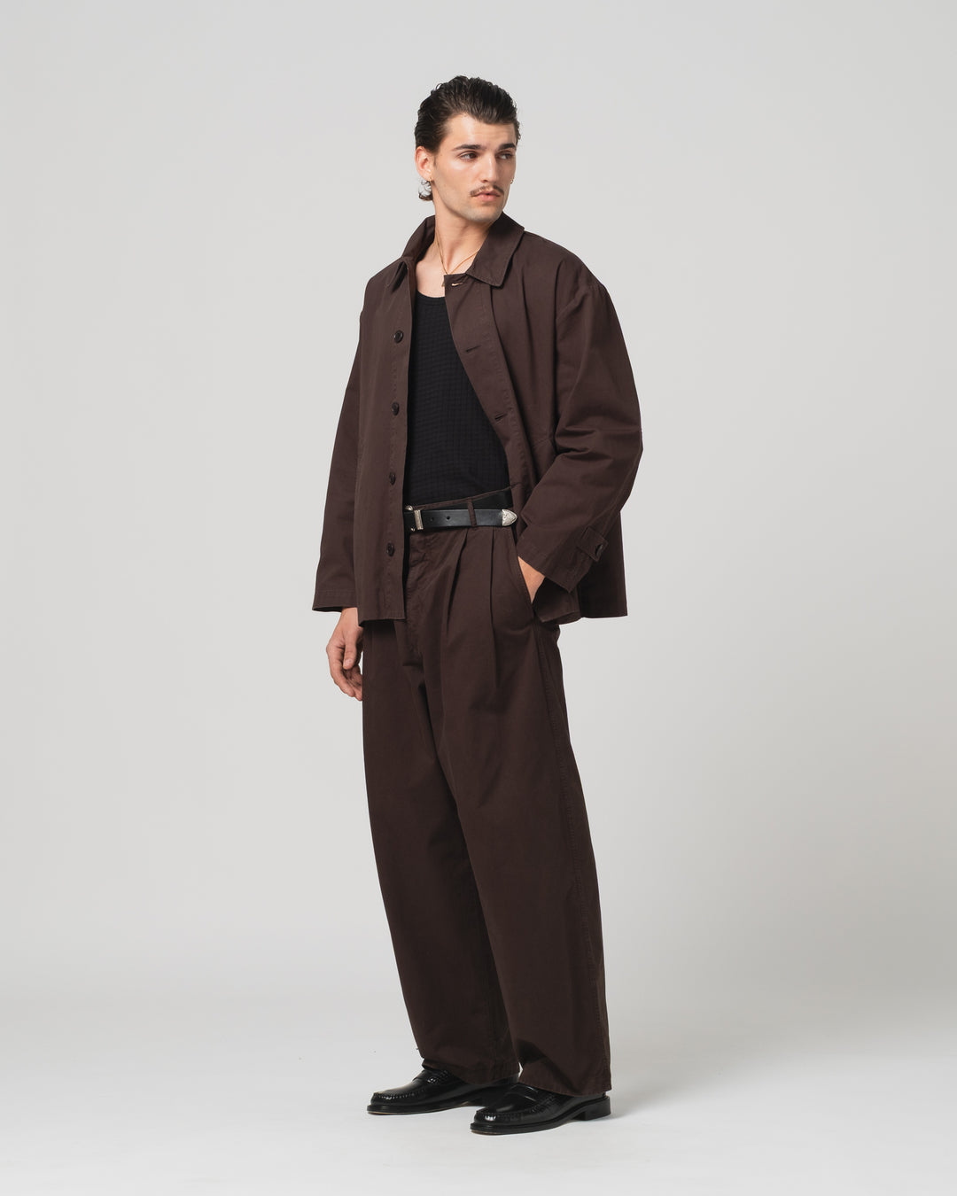 Sunrise Jacket Crispy Cotton Coffee Brown