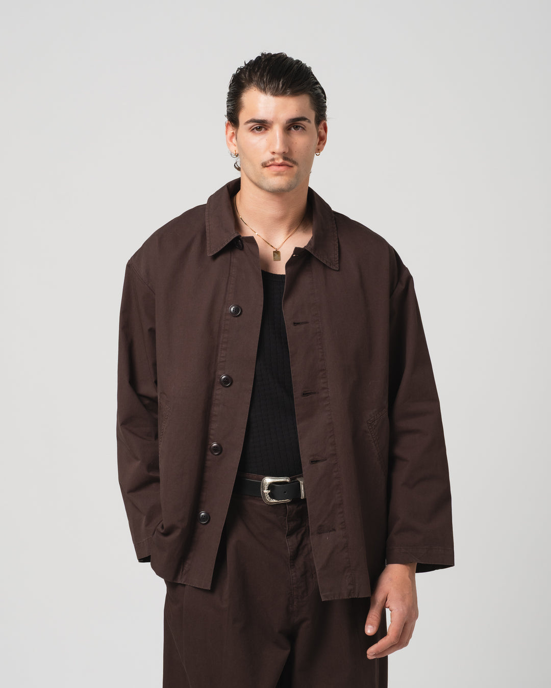 Sunrise Jacket Crispy Cotton Coffee Brown