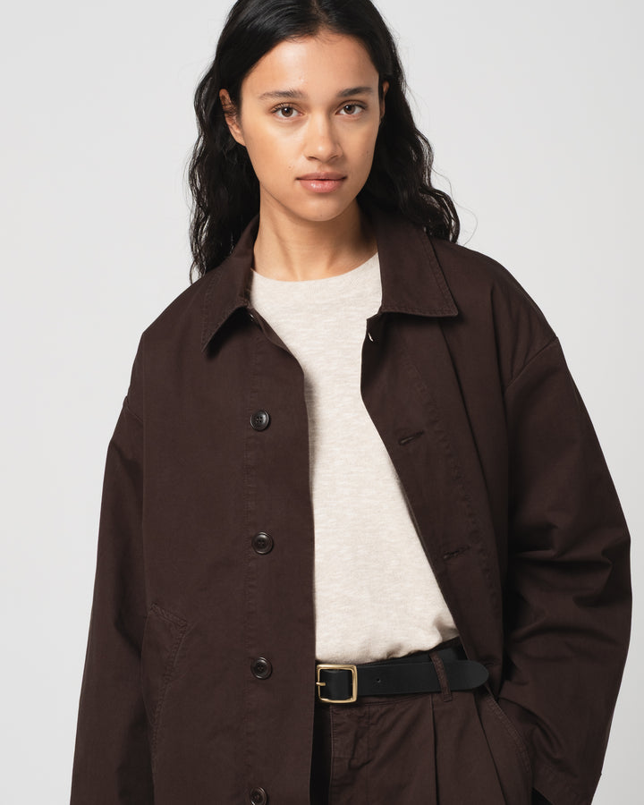 Sunrise Jacket Crispy Cotton Coffee Brown