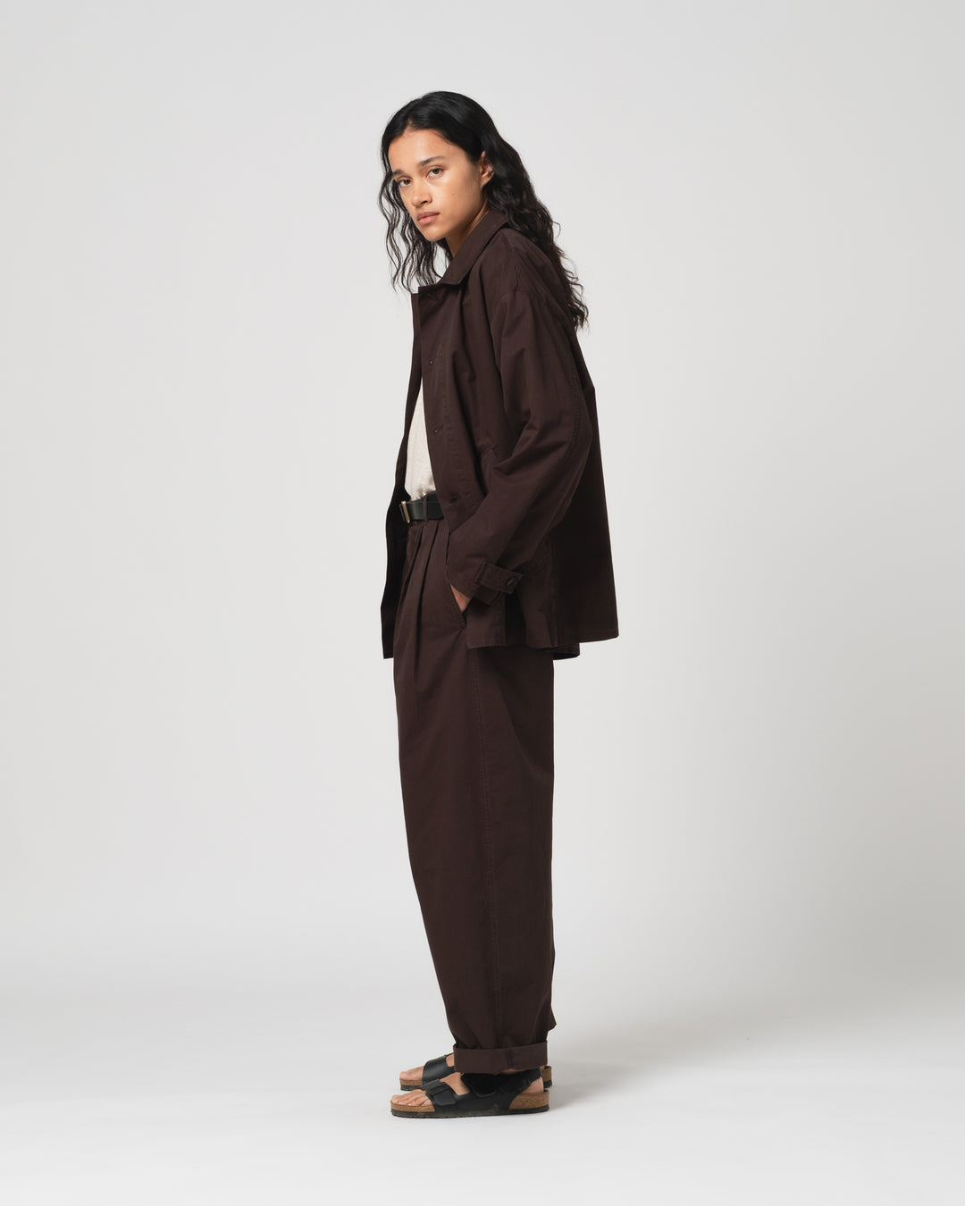 Sunrise Jacket Crispy Cotton Coffee Brown