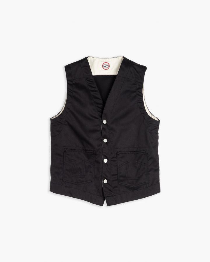 Western Vest Utility Twill Black