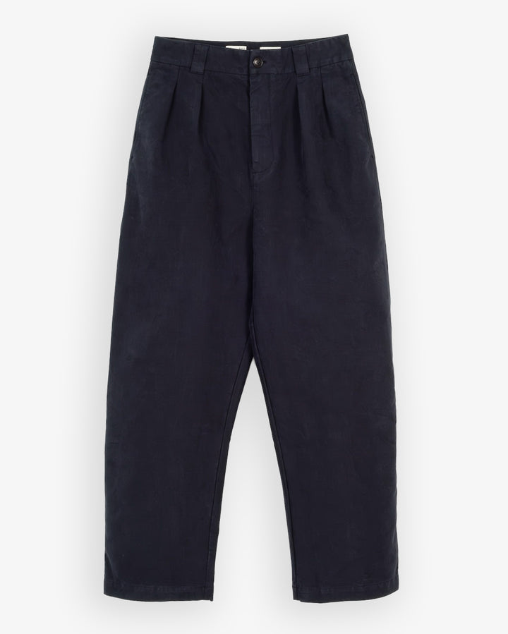 オフィサー チノ ネブラスカ コットン インク ブルー