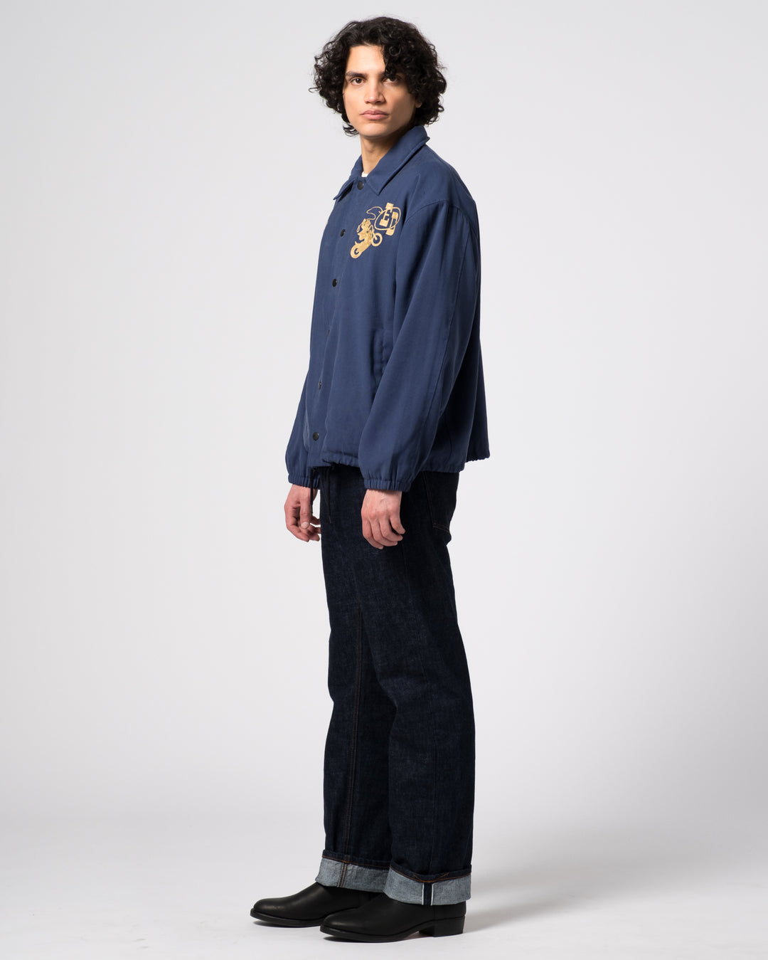 Dago Jacket Duke Rayon Faded Blue