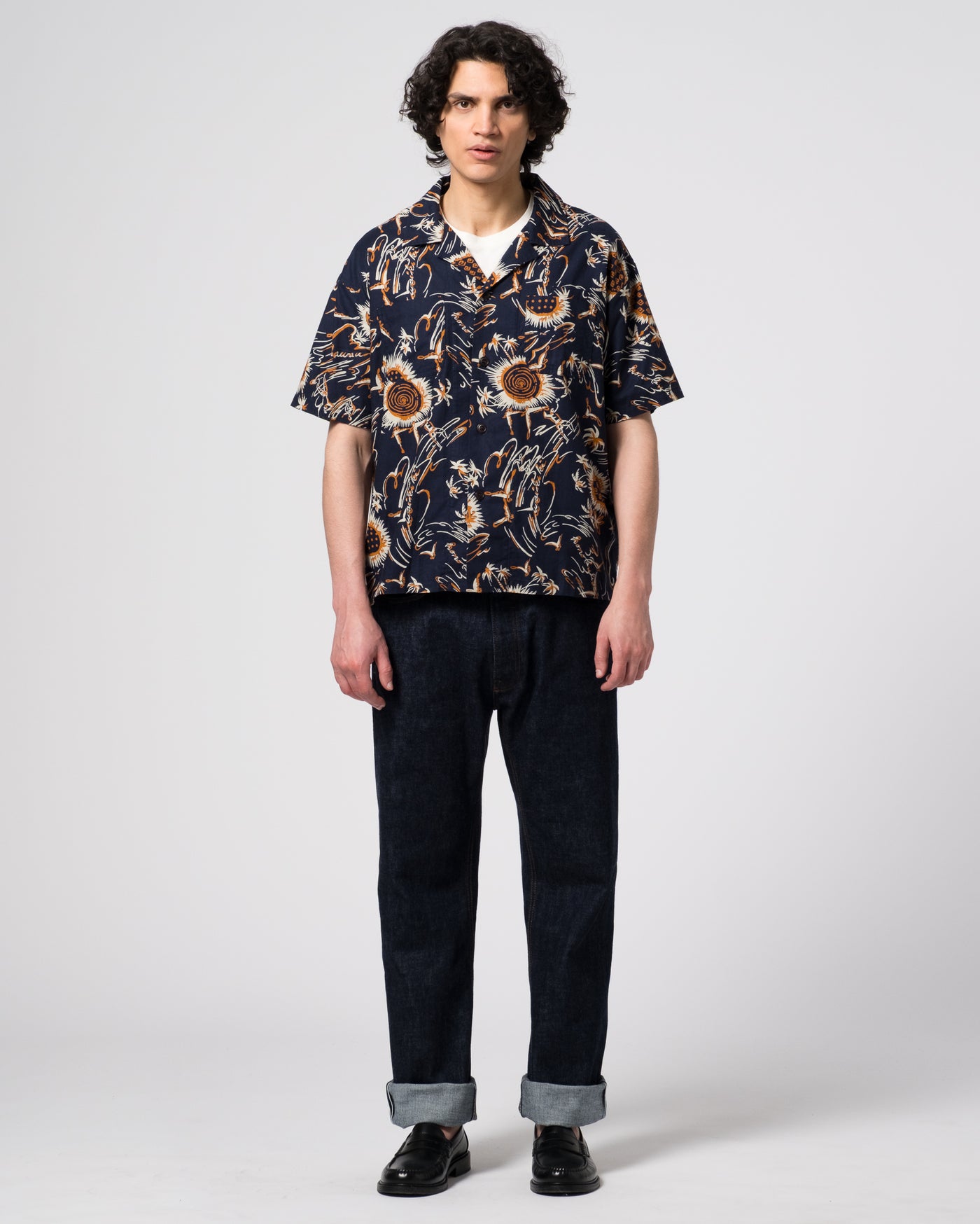 Aloha Shirt Casa Print Navy
