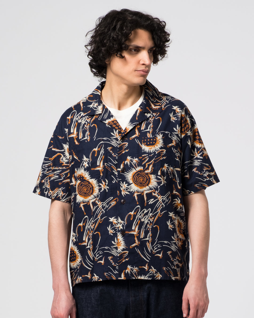 Aloha Shirt Casa Print Navy