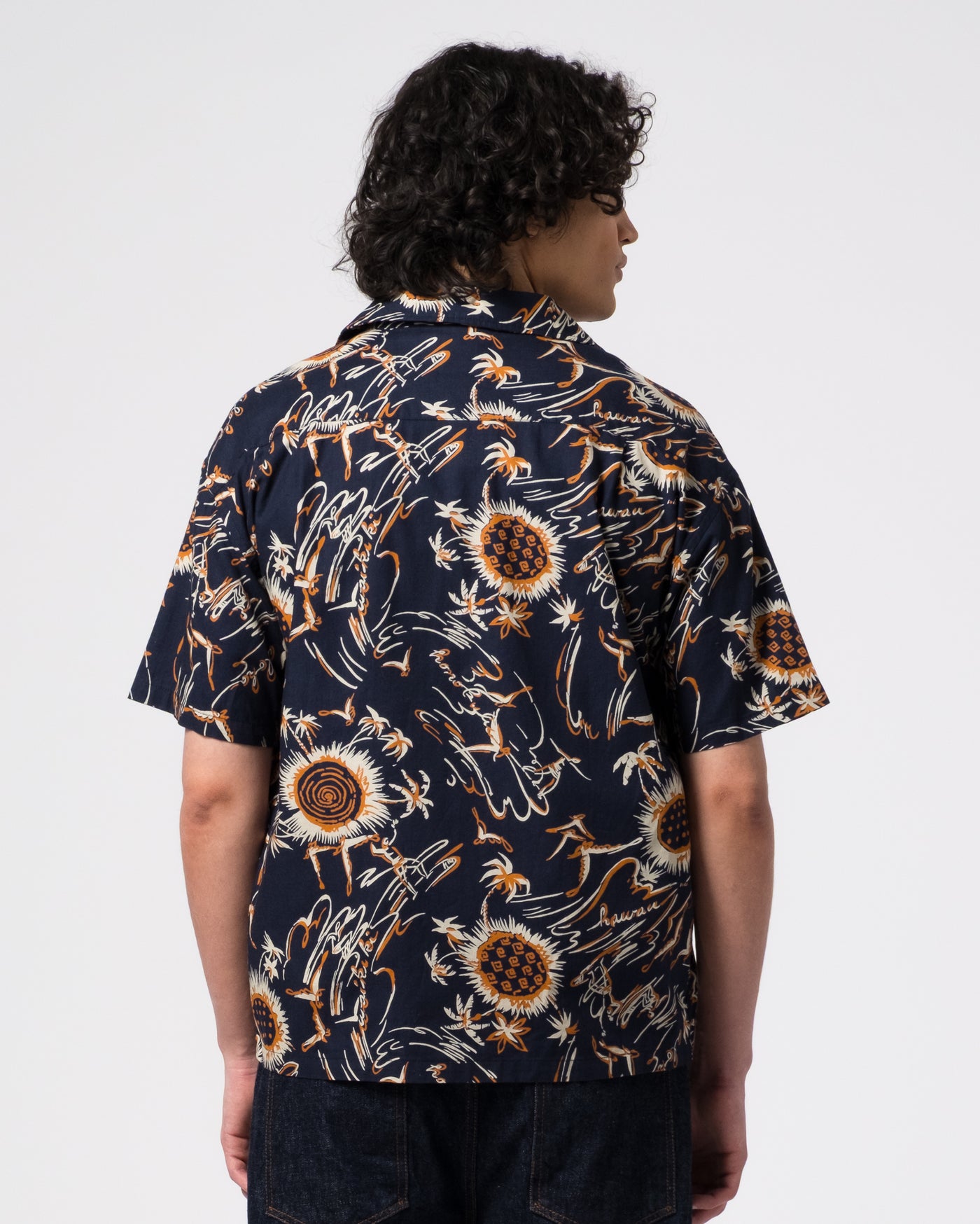 Aloha Shirt Casa Print Navy