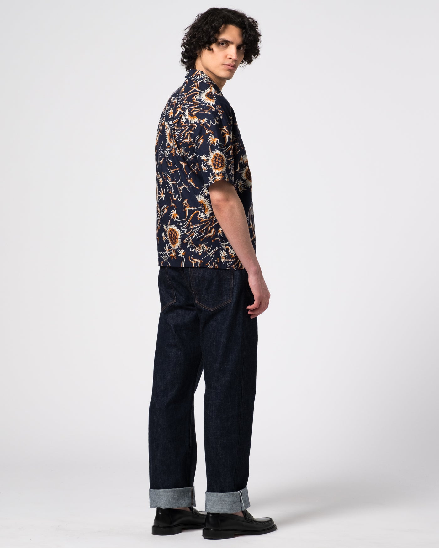 Aloha Shirt Casa Print Navy