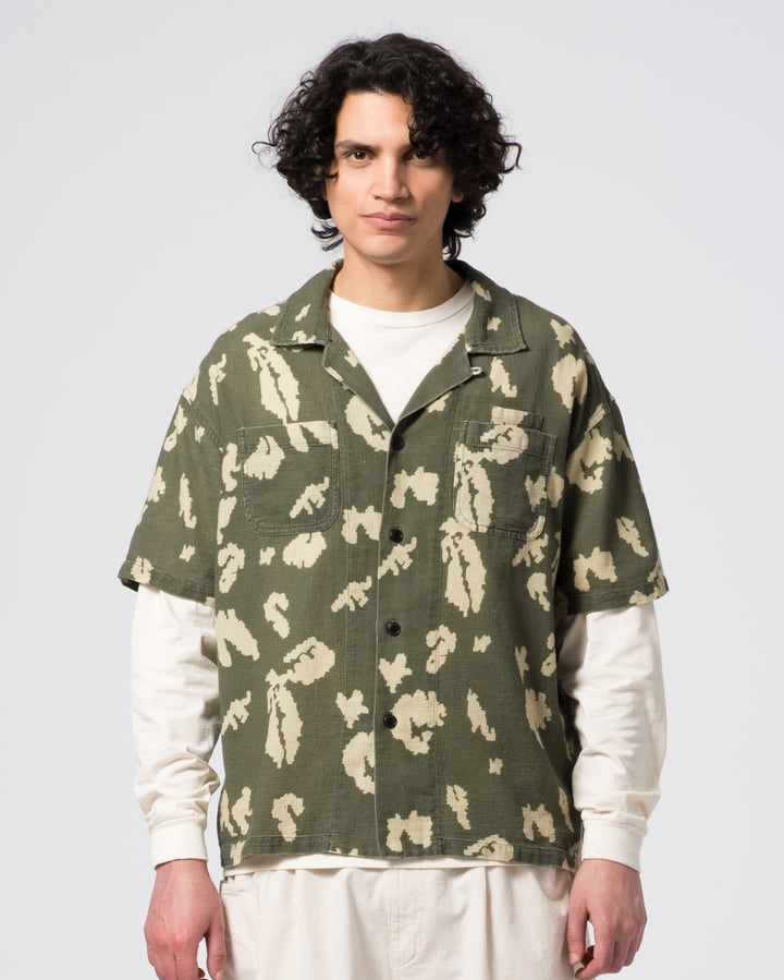 Aloha Shirt Cloud Camo Mesh Mint/Off White