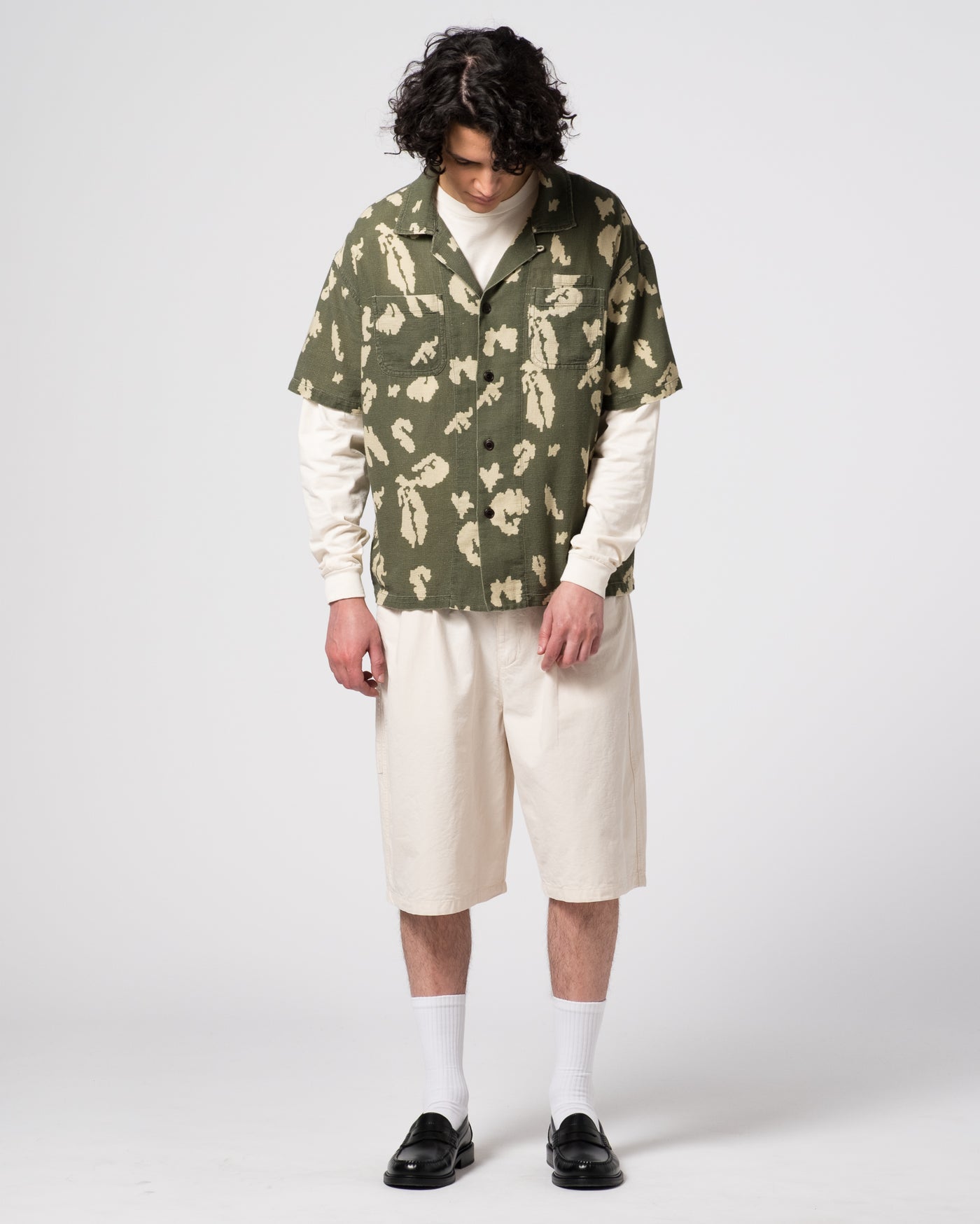 Aloha Shirt Cloud Camo Mesh Mint/Off White