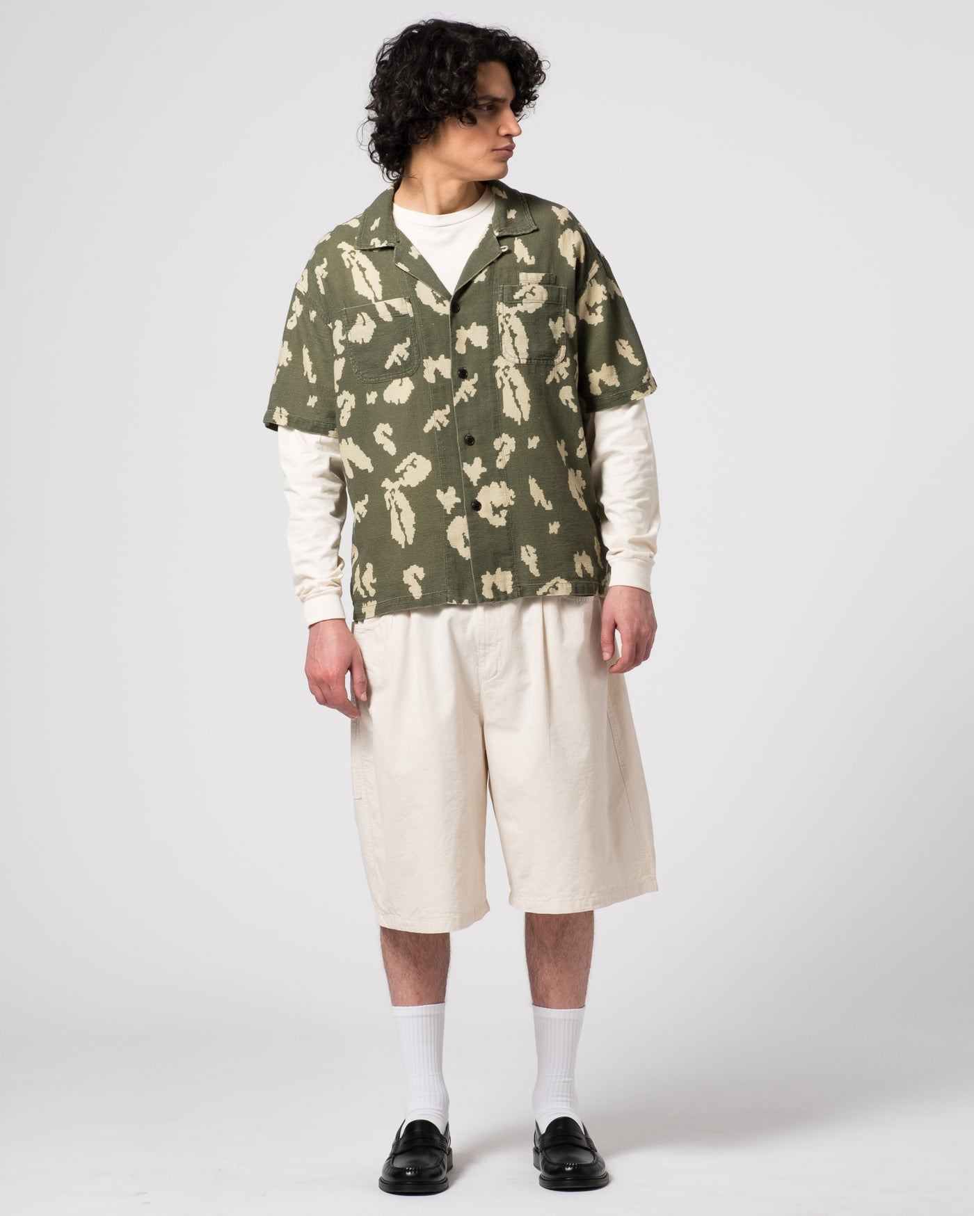 Aloha Shirt Cloud Camo Mesh Mint/Off White