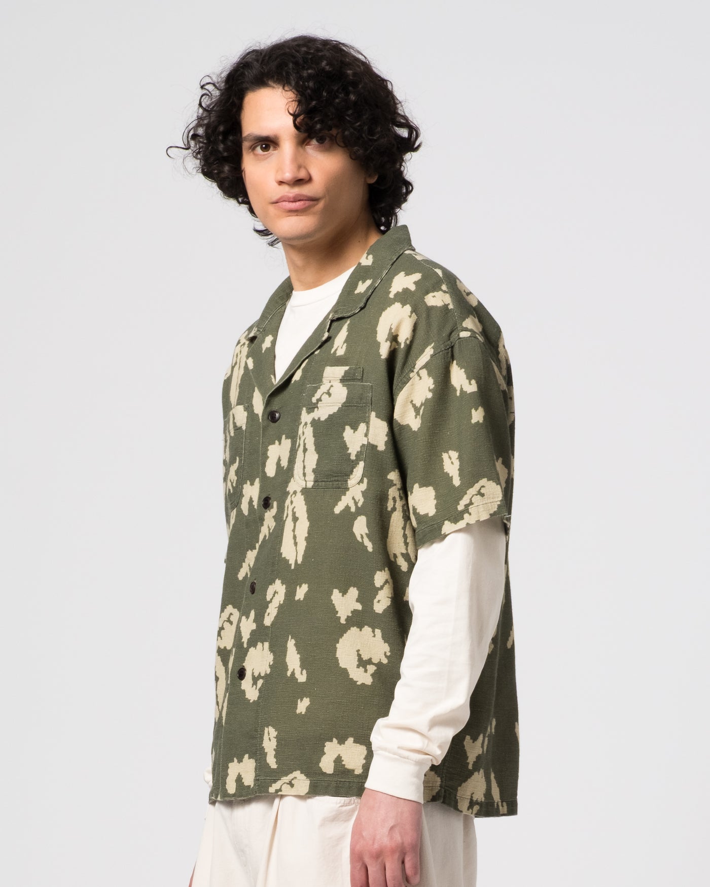 Aloha Shirt Cloud Camo Mesh Mint/Off White