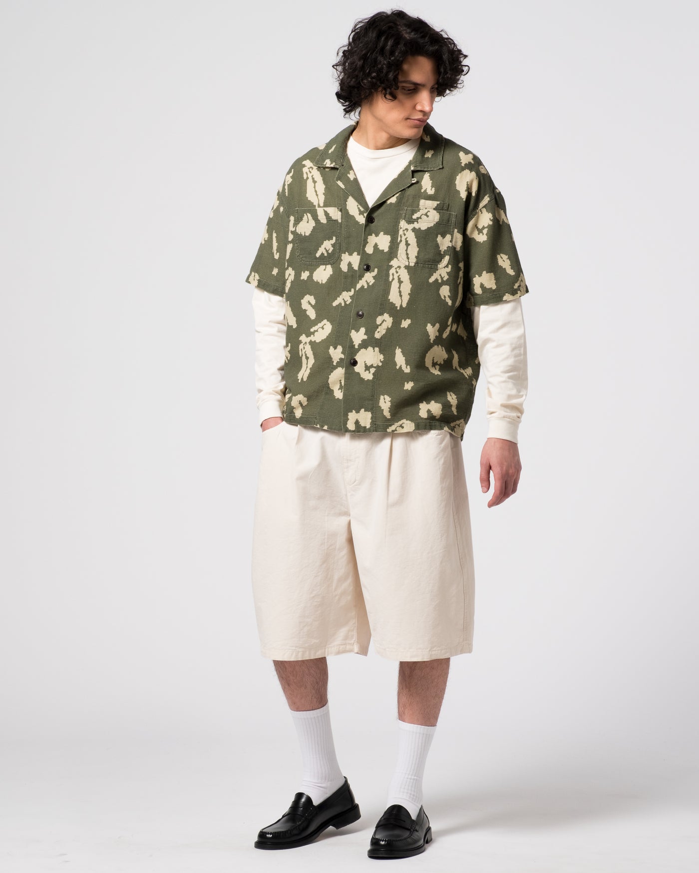 Aloha Shirt Cloud Camo Mesh Mint/Off White