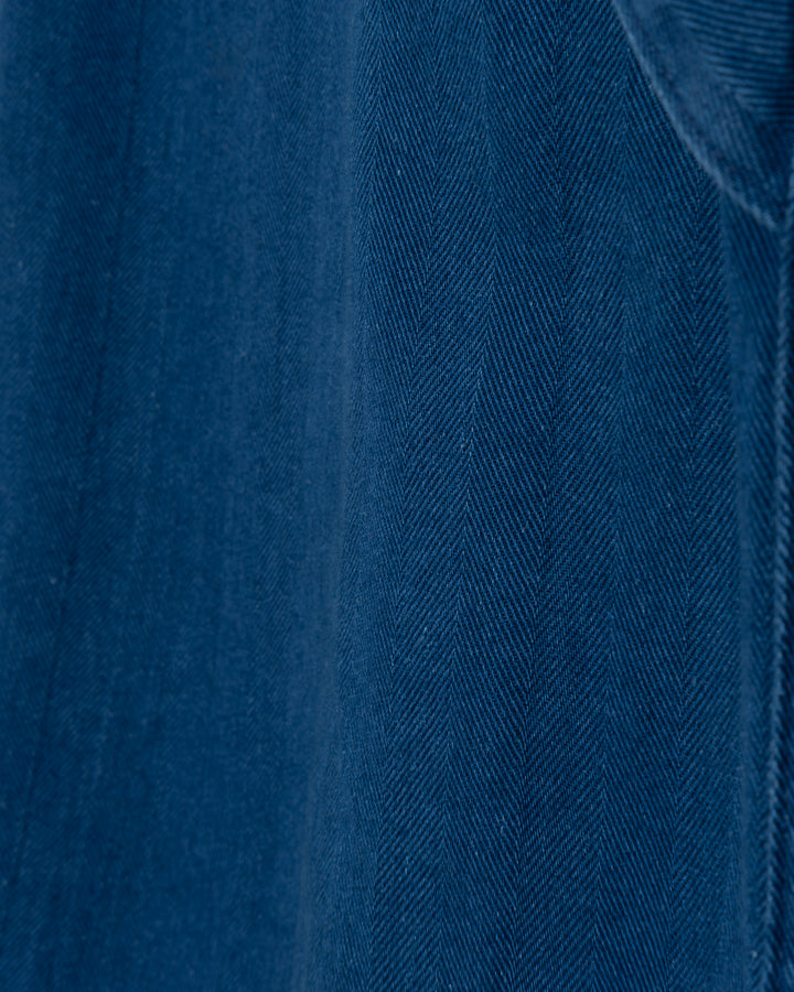 Fisherman Shirt Herringbone Twill Denim Blue