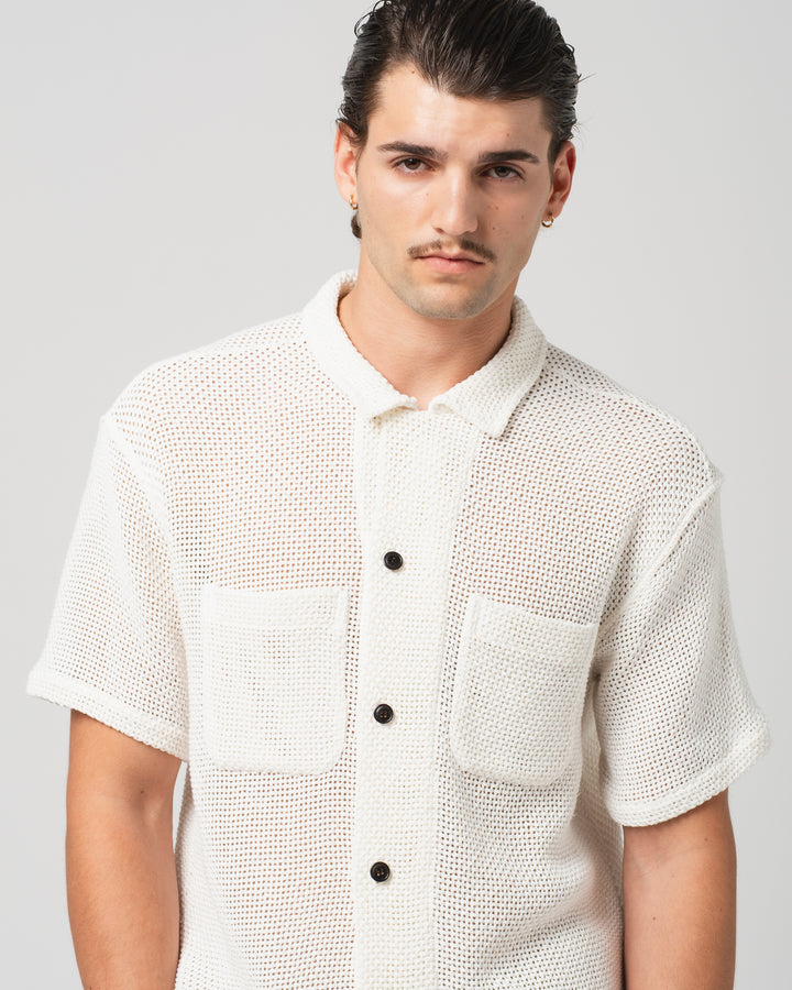 Breeze Shirt Trellis Cotton Ecru