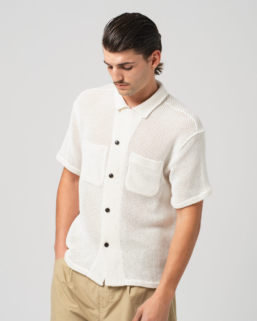Breeze Shirt Trellis Cotton Ecru