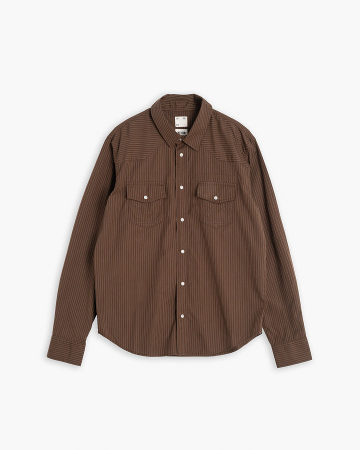 Western Shirt Mayfair Cotton Brown/Off White