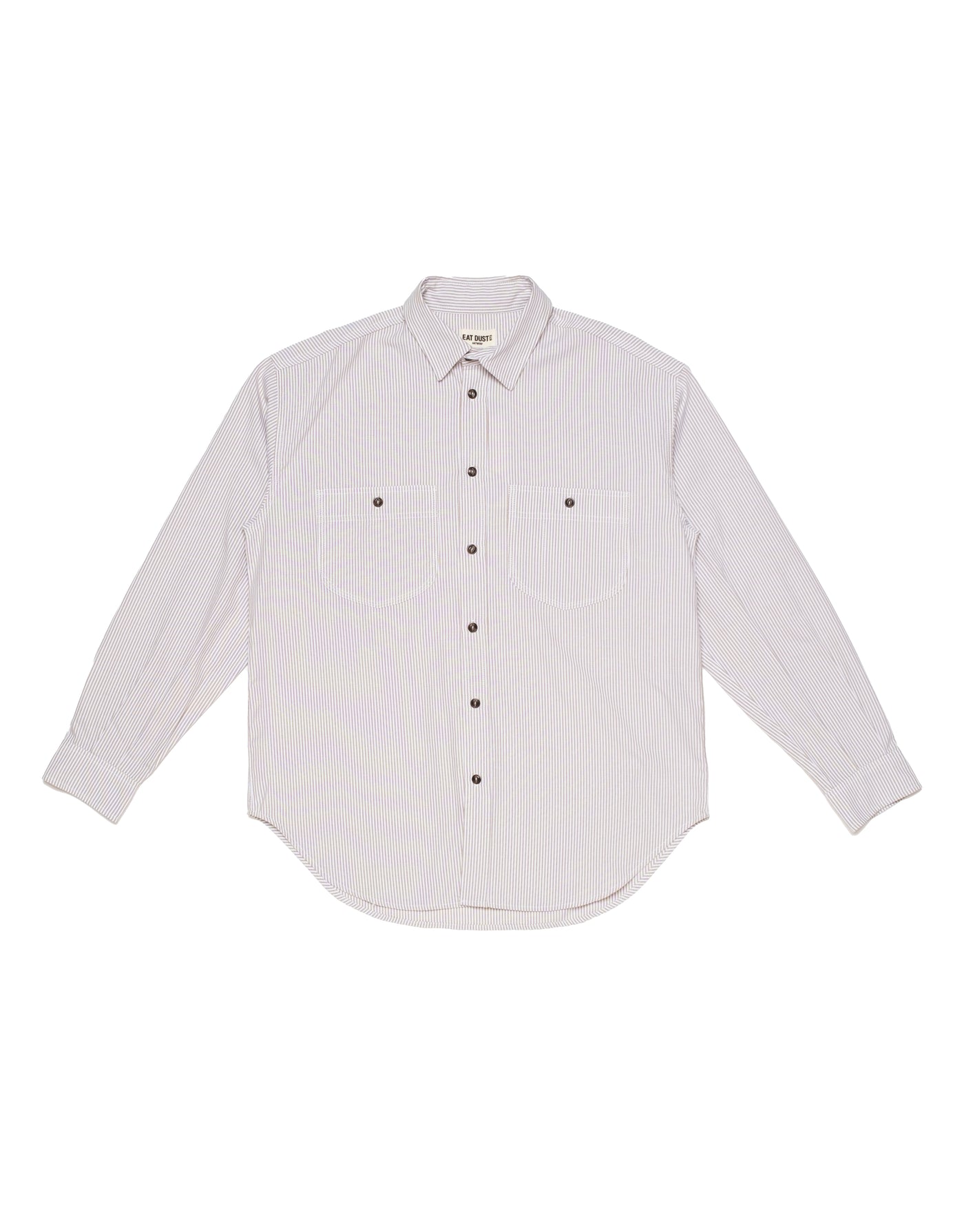 G.o.D Mechanic Shirt Oxford Stripe Brown/White