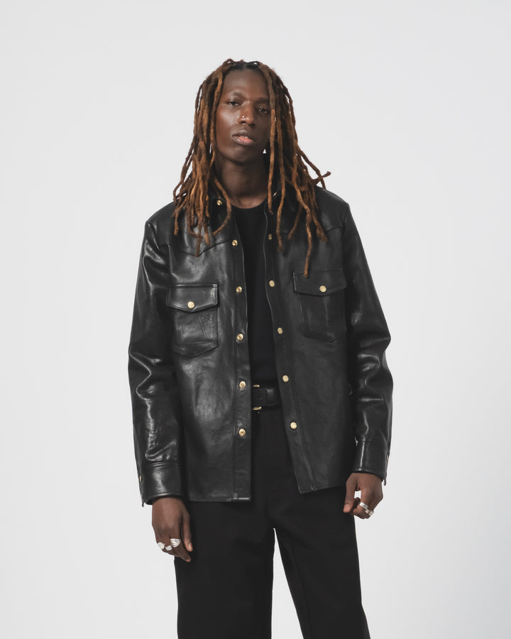 Montana Shirt Leather Black