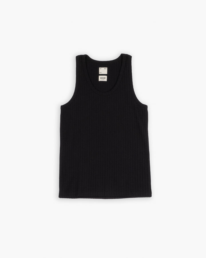 Tank Top Mesh Cotton Black
