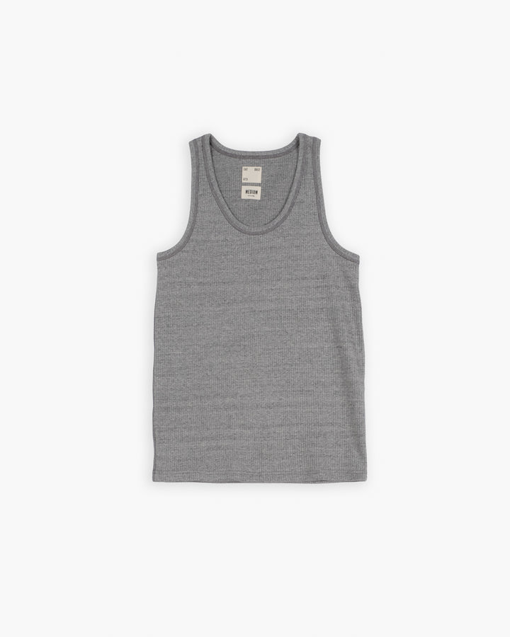 Tank Top Military Rib Grey Melange